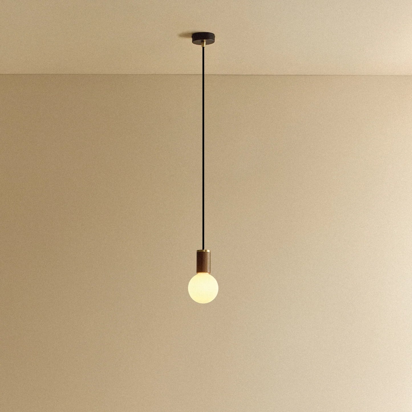 Sphere III Pendant Light in Walnut
