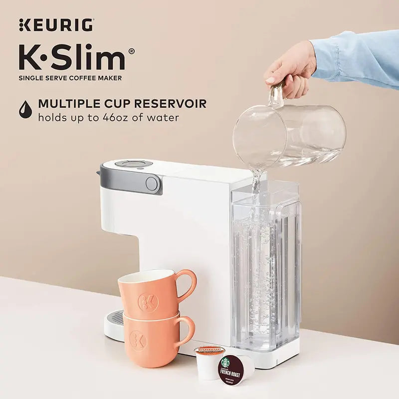 K-Slim Single Serve K-Cup Pod Coffee Maker with Multistream Technology  White
