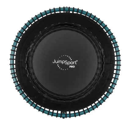 JumpSport 350 Pro Indoor Trampoline  39″ Fitness Trampoline with Enhanced Stability & Cardio Focus (Teal/Black)
