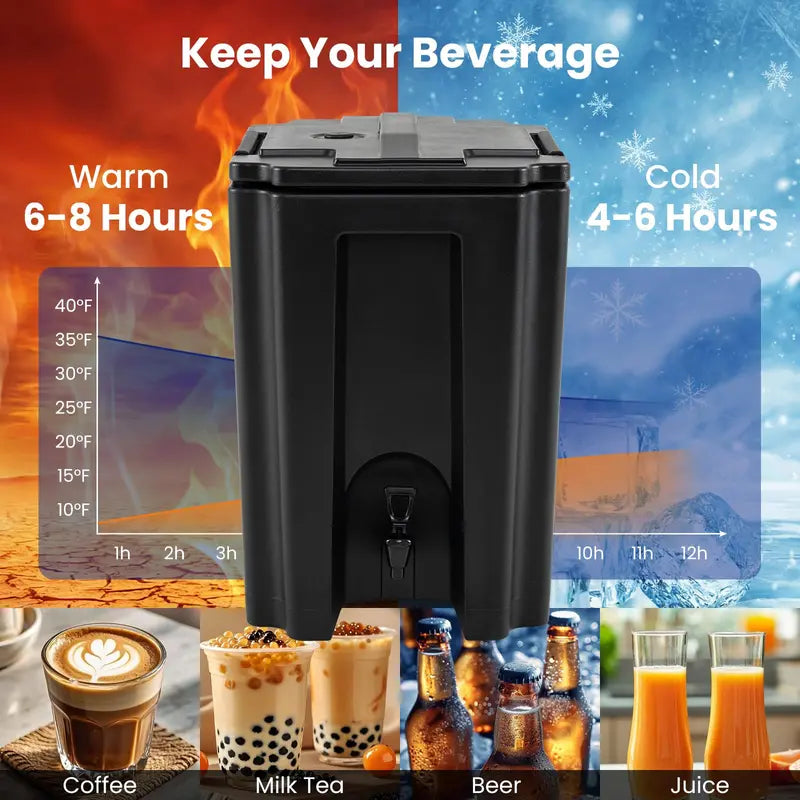 13.2-Gallon Insulated Beverage Dispenser for Parties & Events