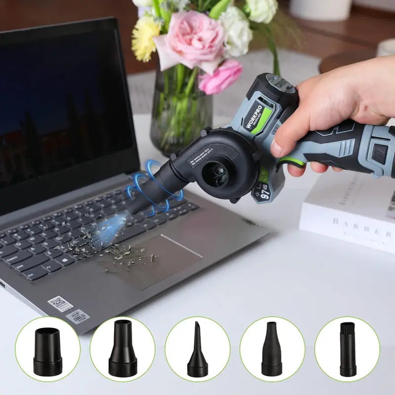 WORKPRO 3-in-1 Cordless Power Tool Kit  Detail Belt Sander, Mini Chainsaw & Electric Blower