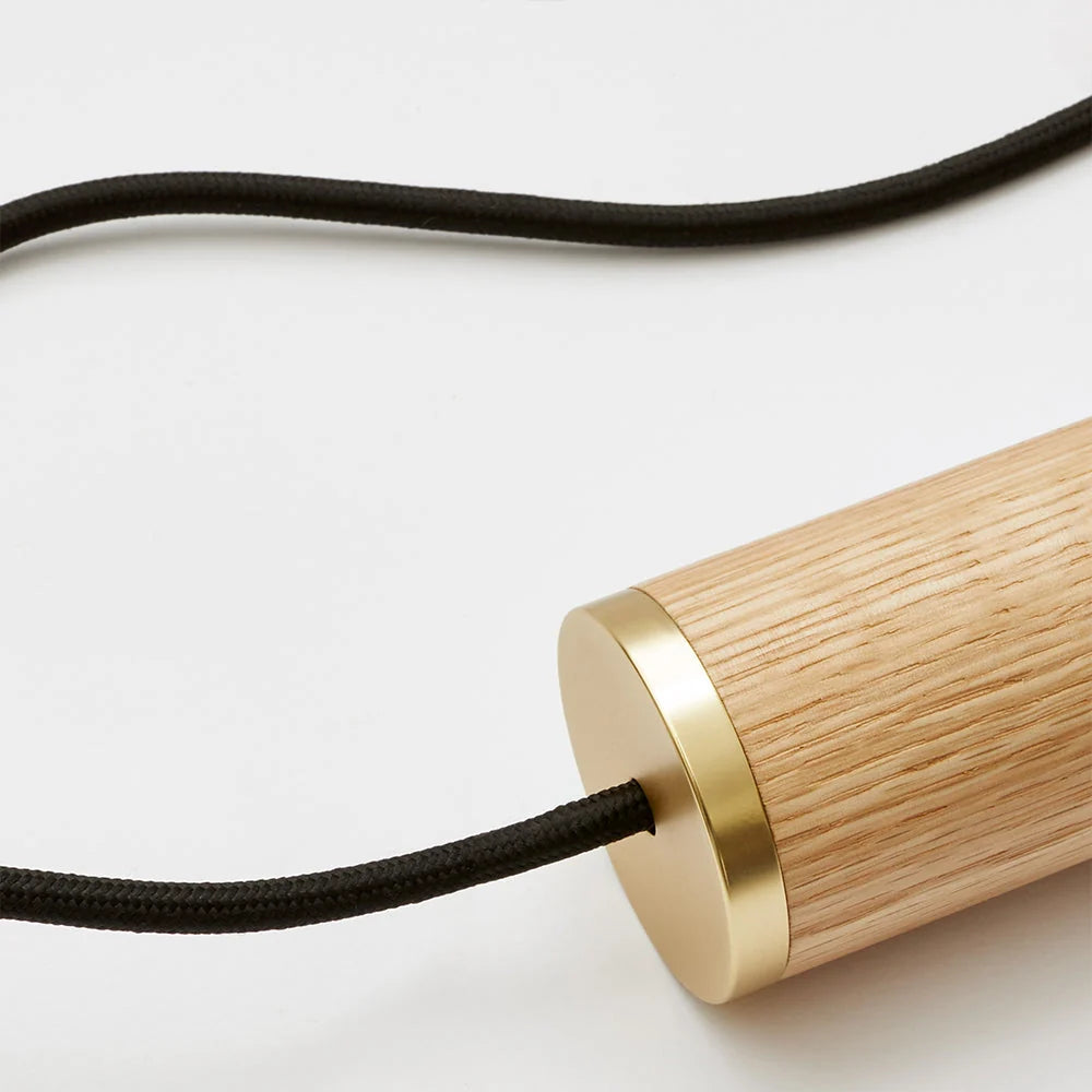 The Original Nine Pendant in Oak + Voronoi II