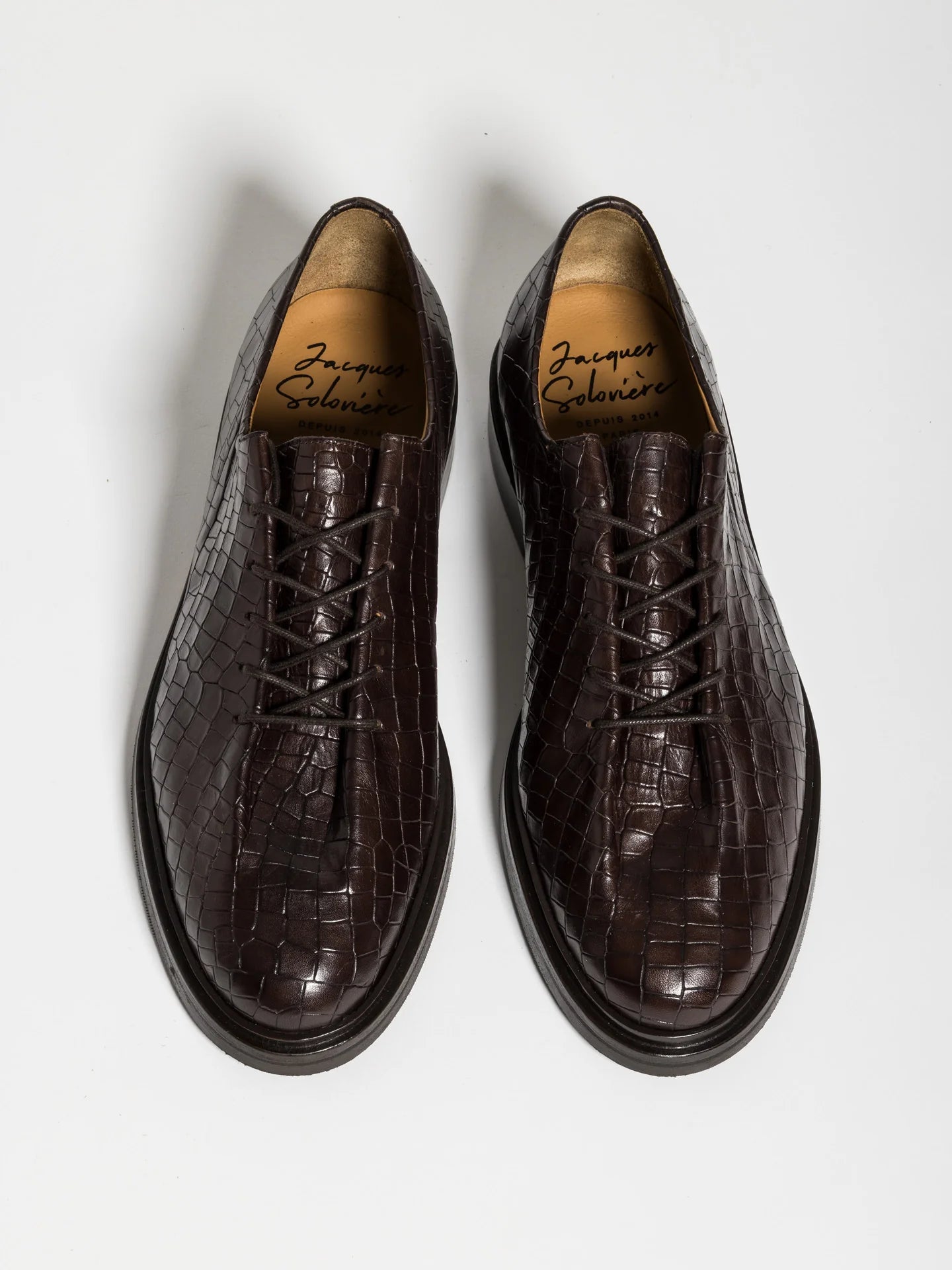EDOUARD PRINTED CALF DARK BROWN