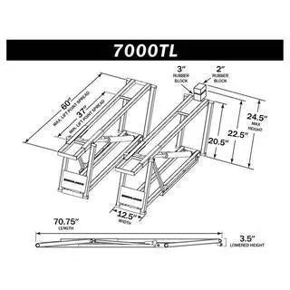 Heavy-Duty 7,000 lb Portable Vehicle Lift for Large SUVs and Trucks