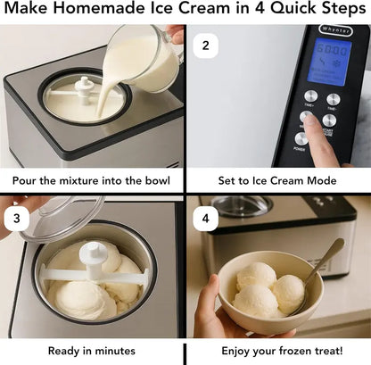 Whynter ICR-300SS Compressor-Powered Rolled Ice Cream Maker  0.5-Quart Stainless Steel Unit