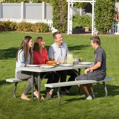 6-Foot Classic Folding Picnic Table  Durable Outdoor Table with 48-Inch Width for Backyard or Park Use