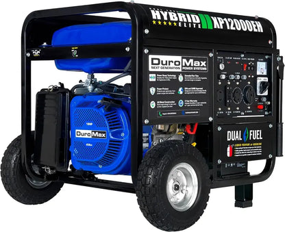 DuroMax XP12000EH Dual-Fuel Generator  12,000W Output (Gas/Propane), 457cc OHV Engine, EPA & CARB Certified