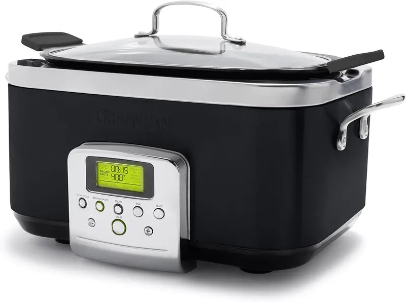 6-Quart Programmable Electric Slow Cooker  Dishwasher-Safe Lid & Removable Nonstick Base