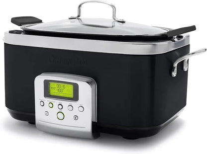 6-Quart Programmable Electric Slow Cooker  Dishwasher-Safe Lid & Removable Nonstick Base
