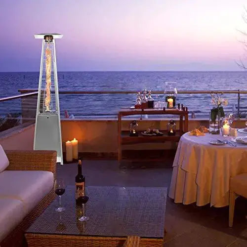 Dual 40,000 BTU Propane Patio Heater Set  Pyramid-Style Outdoor Heating Units
