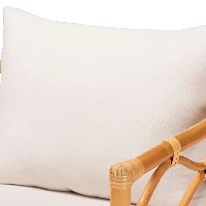 Acelynn Bohemian Rattan Armchair in Light Honey Finish