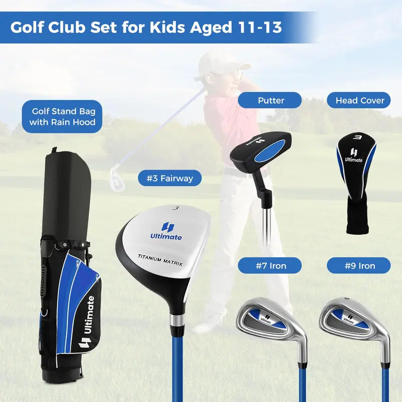 Junior Golf Set for Ages 1113 — Right-Handed Complete Clubs with Stand Bag