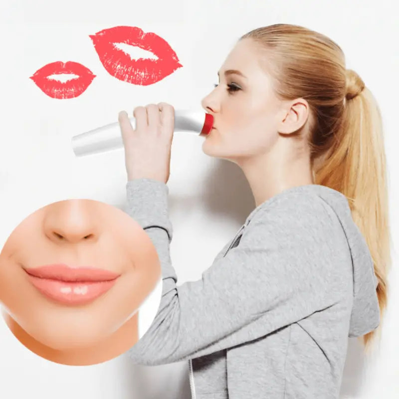 BrandName Premium Lip Plumper Device with Suction Technology, Multiple Power Levels, Rechargeable, Silica Gel Mouthpiece