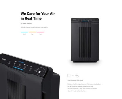 Winix 5500-2 True HEPA Air Purifier with PlasmaWave Technology for Allergen Reduction