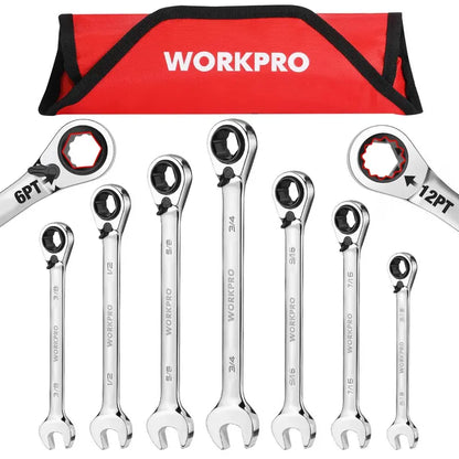 WORKPRO 7-Piece Reversible 3-in-1 Ratchet Wrench Kit