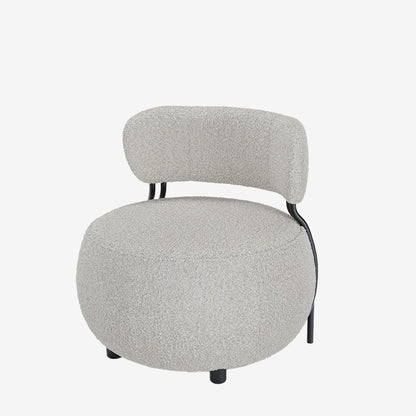 Fauteuil rond en laine boucl e