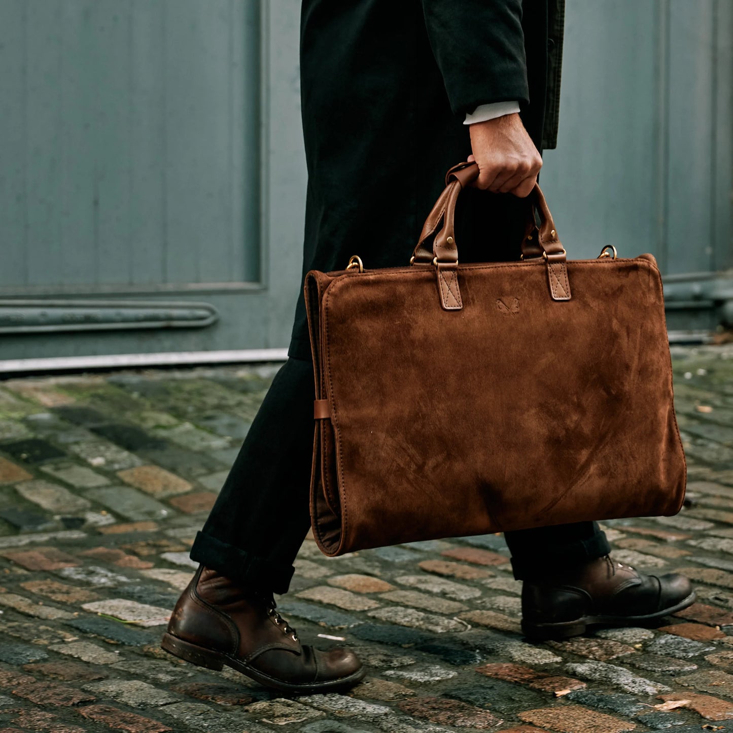 Suede Trifold - Tobacco Brown
