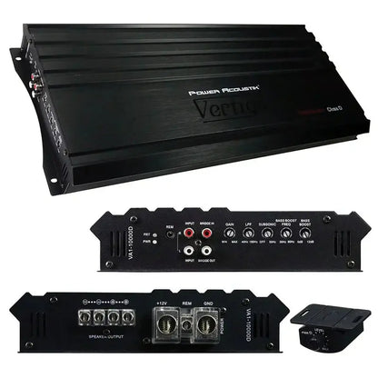 Power Acoustik 10,000W Class D Mono Car Amplifier  Stable 1-Ohm Load, High-Power Subwoofer Driver