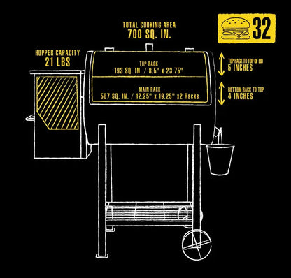Pit Boss 700FB Pellet Grill with Flame Broiler Technology  700 sq. in. Cooking Area, Wood-Fired Flavor