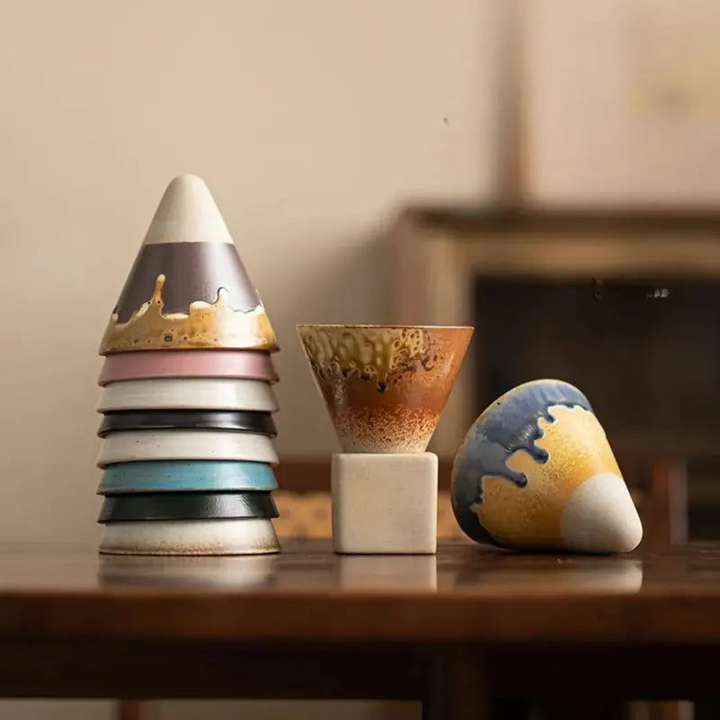 Kyoto-Inspired 200ml Ceramic Espresso Cup Set  Clean Minimalist Design