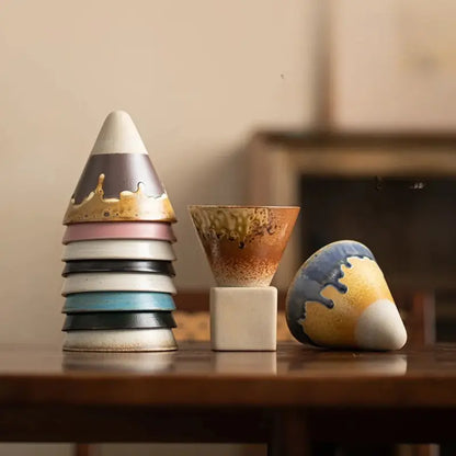 Kyoto-Inspired 200ml Ceramic Espresso Cup Set  Clean Minimalist Design