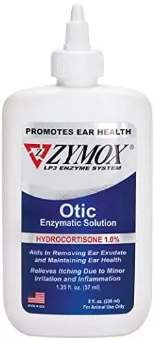 Zymox 1% Hydrocortisone Otic Solution for Dogs &amp; Cats  8oz Ear Infection Relief