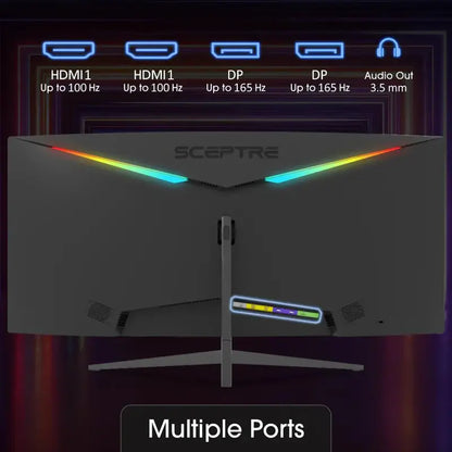 Sceptre 34-Inch Ultrawide WQHD Gaming Monitor  165Hz Refresh Rate, Curved Design