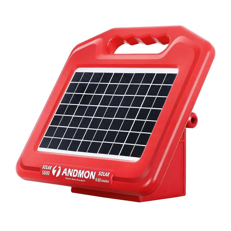 ANDMON Solar-Powered Fence Charger with Dual Input and 30-Mile Range