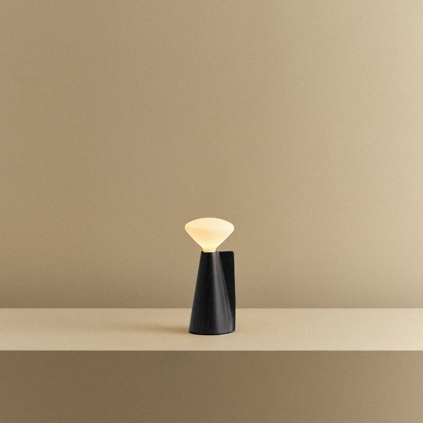 Mantle Portable Lamp in Granite Black