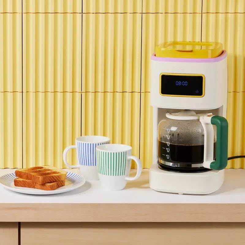 Bodum 12-Cup Programmable Coffee Maker  White & Multi-Function