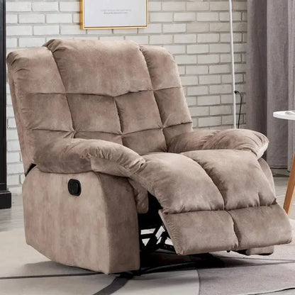 Ergonomic Manual Recliner Chair  Plush Overstuffed Design for Home Comfort