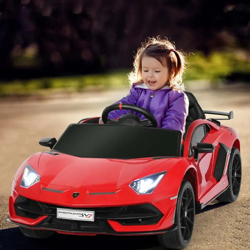 Licensed Lamborghini SVJ Kids Ride-On  12V Battery-Powered Electric Sports Car Toy with Trunk Storage & Parental Remote Control