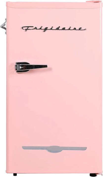 Frigidaire Retro 3.2 Cu. Ft. Pink Coral Bar Fridge with Side Bottle Opener  Compact & Stylish