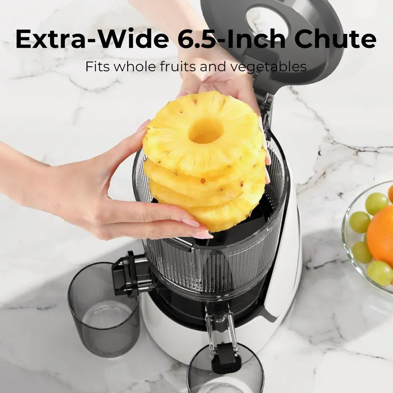 EanOruus 3-in-1 Cold Press Juicer — Wide-Chute Slow Masticating Juicer with 100 oz Juice Jug