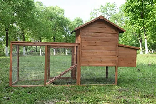 ECOLINEAR Outdoor 80  Wooden Chicken Coop Nest Box Hen House Poultry Pet Hutch Garden Backyard Cage