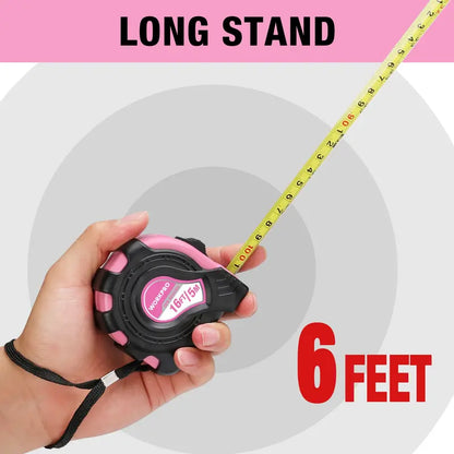 WORKPRO 16-Foot Tape Measure — Thumb Lock, Belt Clip, Dual Inch/Metric Scale, ±1mm Accuracy