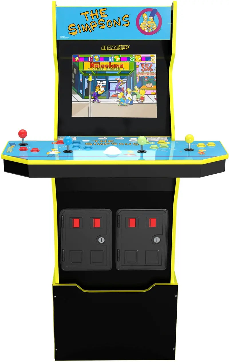 Arcade1Up The Simpsons 30th Anniversary Arcade Cabinet  Full-Size Retro Machine with Stool & Collectible Tin
