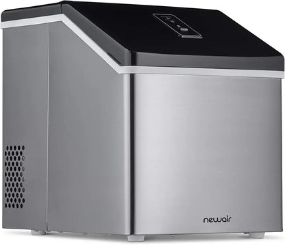 NewAir Stainless Steel Clear Ice Maker  40 lbs/Day Portable Countertop Unit