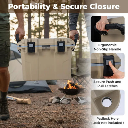 53-Quart Ultra-Lightweight Injection-Molded Cooler with Ergonomic Handles & Bottle Opener