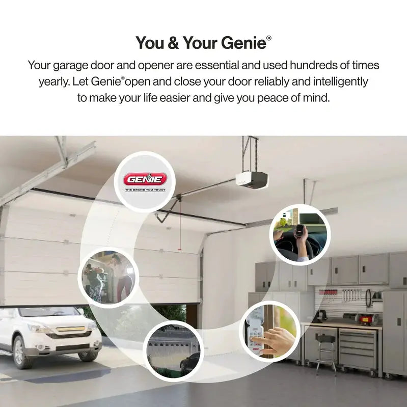 Heavy-Duty Chain-Drive Garage Door Opener  3/4 HP with Battery Backup & Quiet Operation
