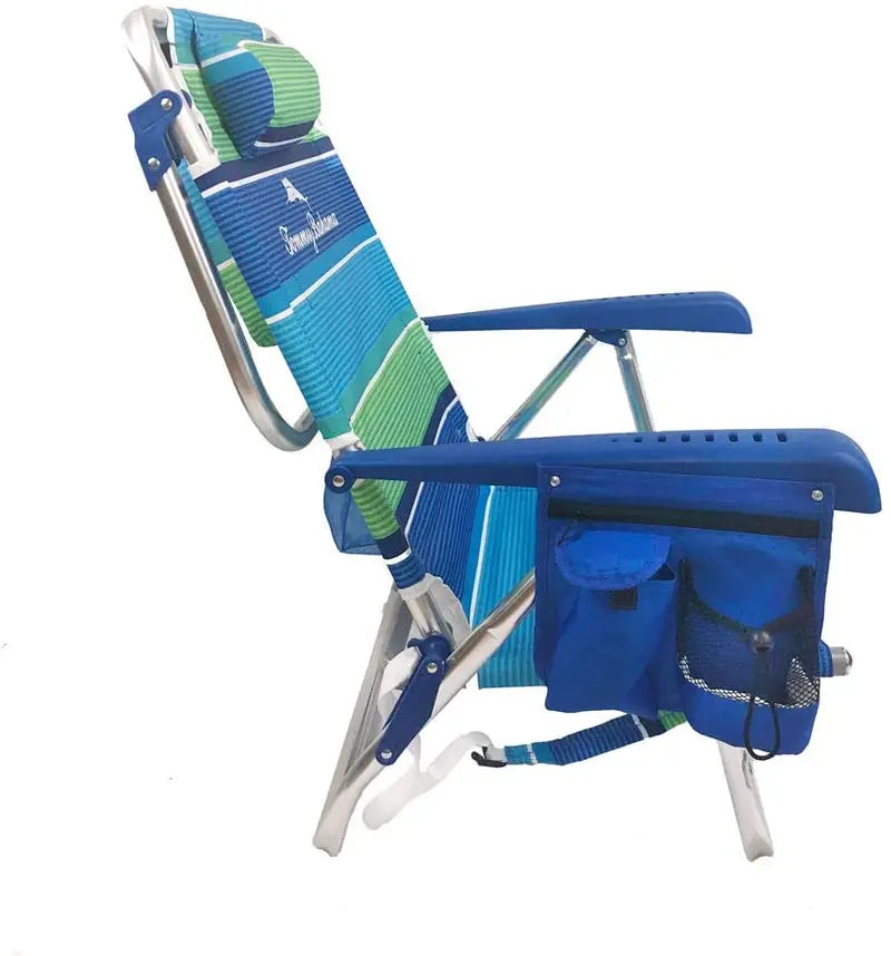 Dual Backpack Beach Chairs  Compact Folding Design with Towel Bar & Integrated Storage Pouch