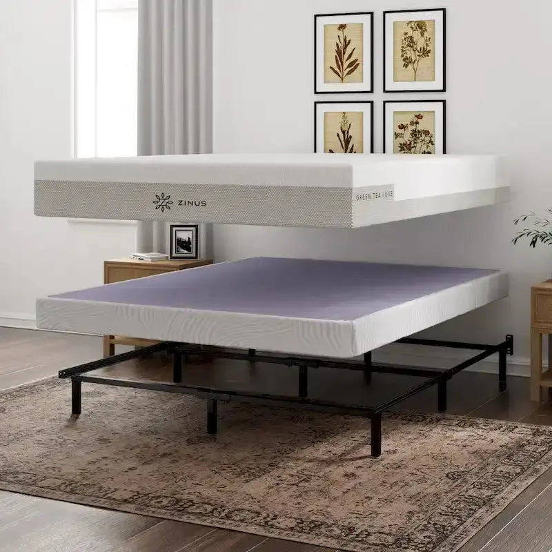 ZINUS Priage 4-Inch Bamboo Box Spring  Eco-Friendly Foundation for Mattresses