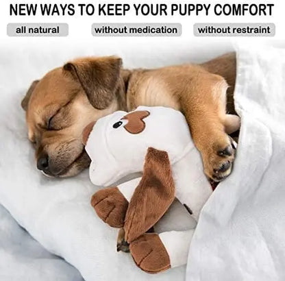 CalmPaws Puppy Heartbeat Toy for Anxiety Relief  Plush Comfort & Sleep Aid