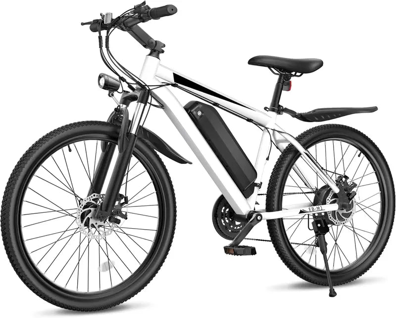 All-Terrain Electric Mountain Bike  1000W Peak Motor, 21.7 MPH, 50-Mile Range, 26-Inch Wheels