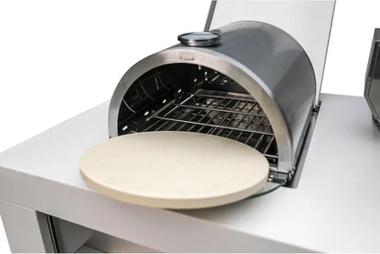 12,000 BTU Portable Multi-Fuel Pizza Oven: Stainless Steel Countertop Grill for Outdoor Baking & Roasting