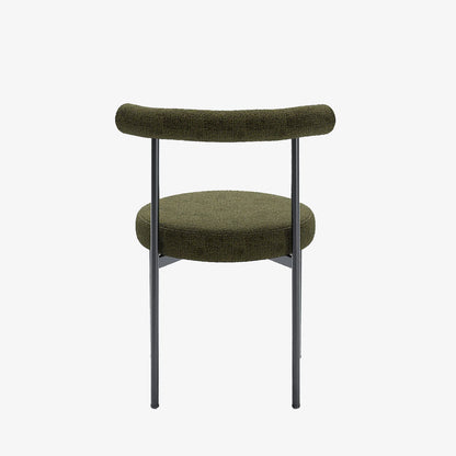 Lot de 2 chaises de salle   manger design moderne, velours vert Julia