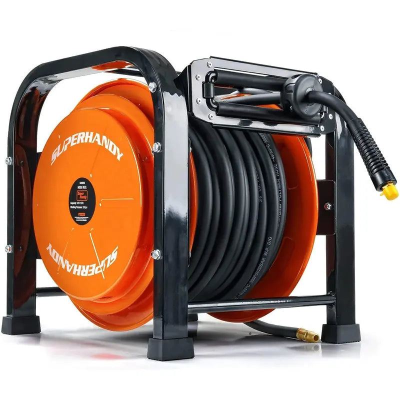 SuperHandy Portable Industrial Retractable Air Hose Reel  3/8