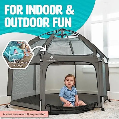POP  N GO Premium Indoor and Outdoor Baby Playpen   Portable, Lightweight