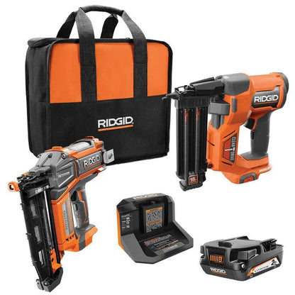 RIDGID Cordless Brad and Finish Nailer Combo Kit  18V Brushless System