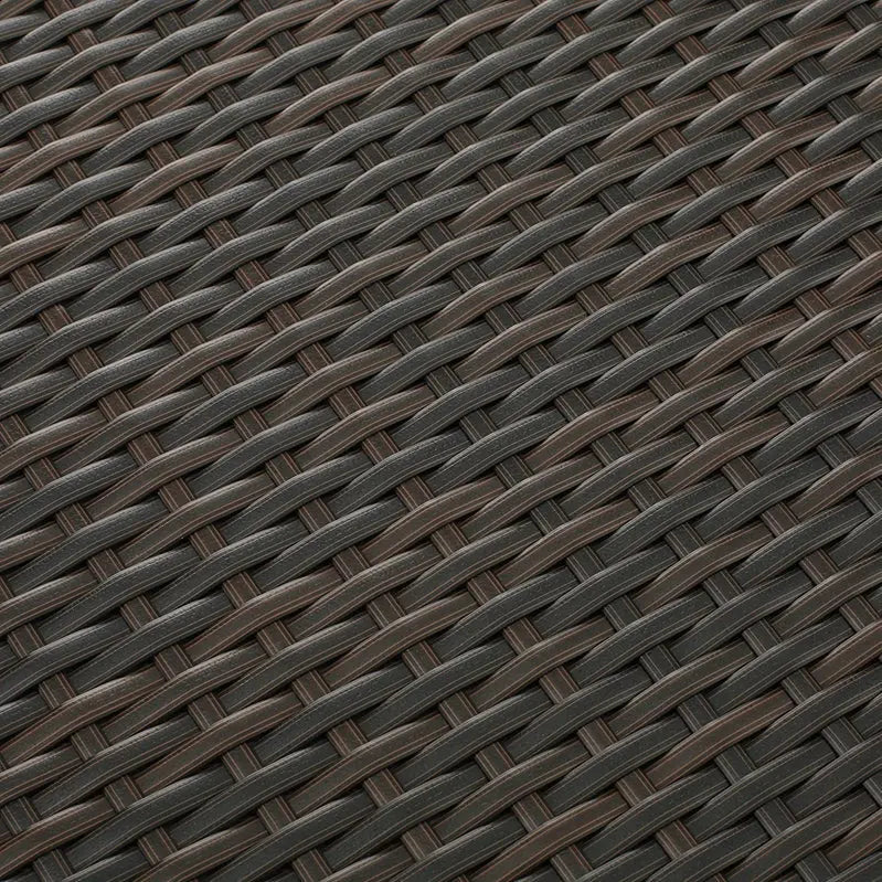 Samoa Multibrown Woven Resin Storage Box  Indoor/Outdoor Accent Bin